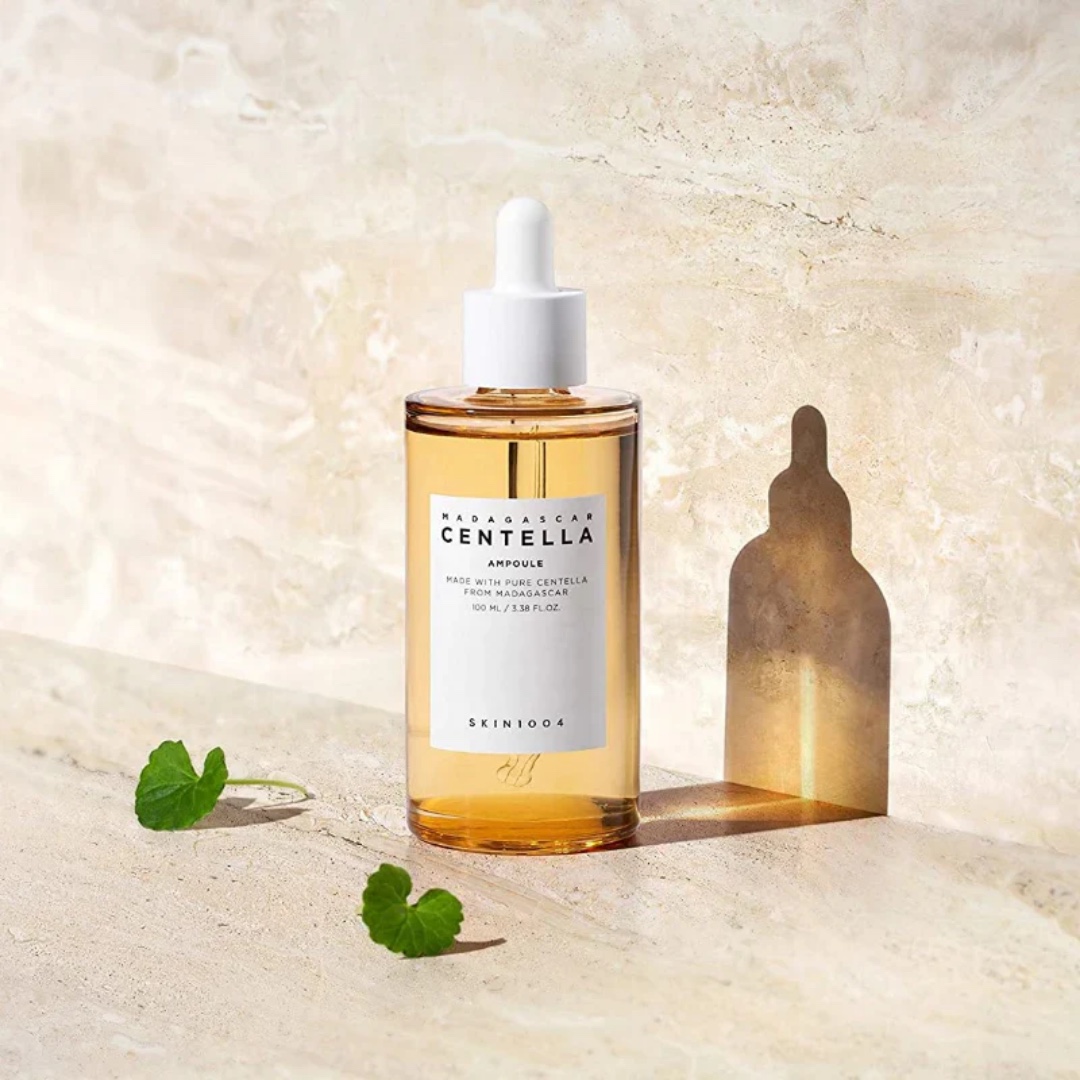 Produto K-Beauty em cenário editorial
